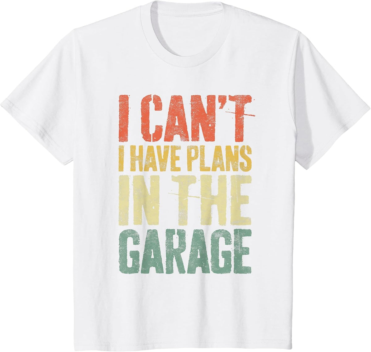 I Can't I Have Plans in The Garage Shirt Men Mechanic Dad T-Shirt - White