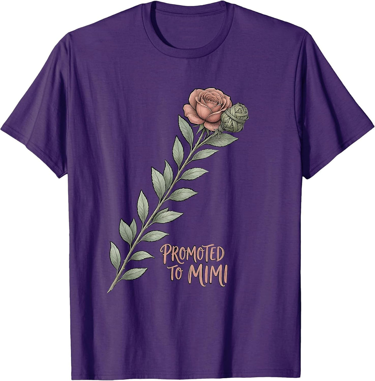 Men's Promoted To Mimi Boho First Time Grandma Gift T-Shirt - Purple