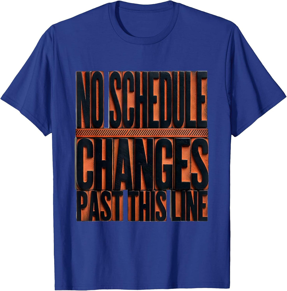 No Schedule Changes Past This Line Groovy School Counselor T-Shirt - Royal Blue