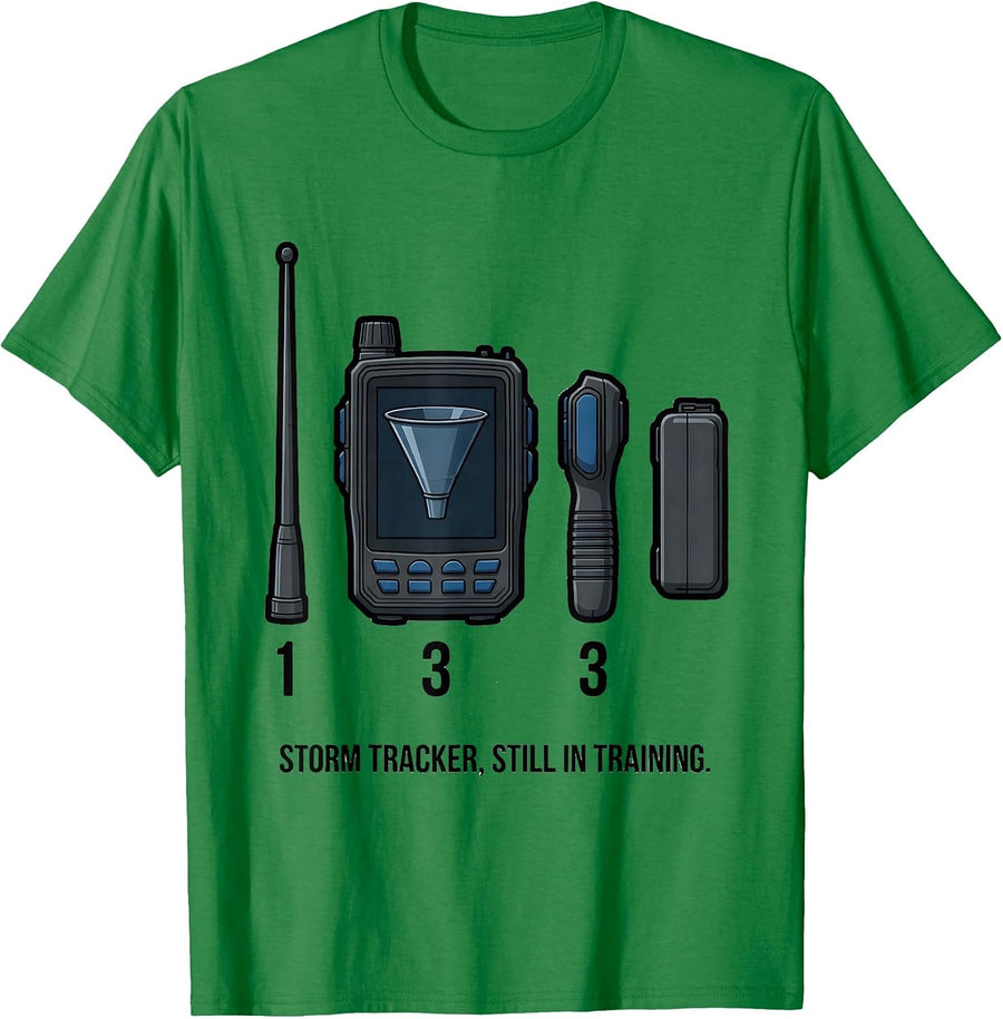 Men's Storm Tracker Still In Training Funny Meteorology Storm T-Shirt - Kelly Green