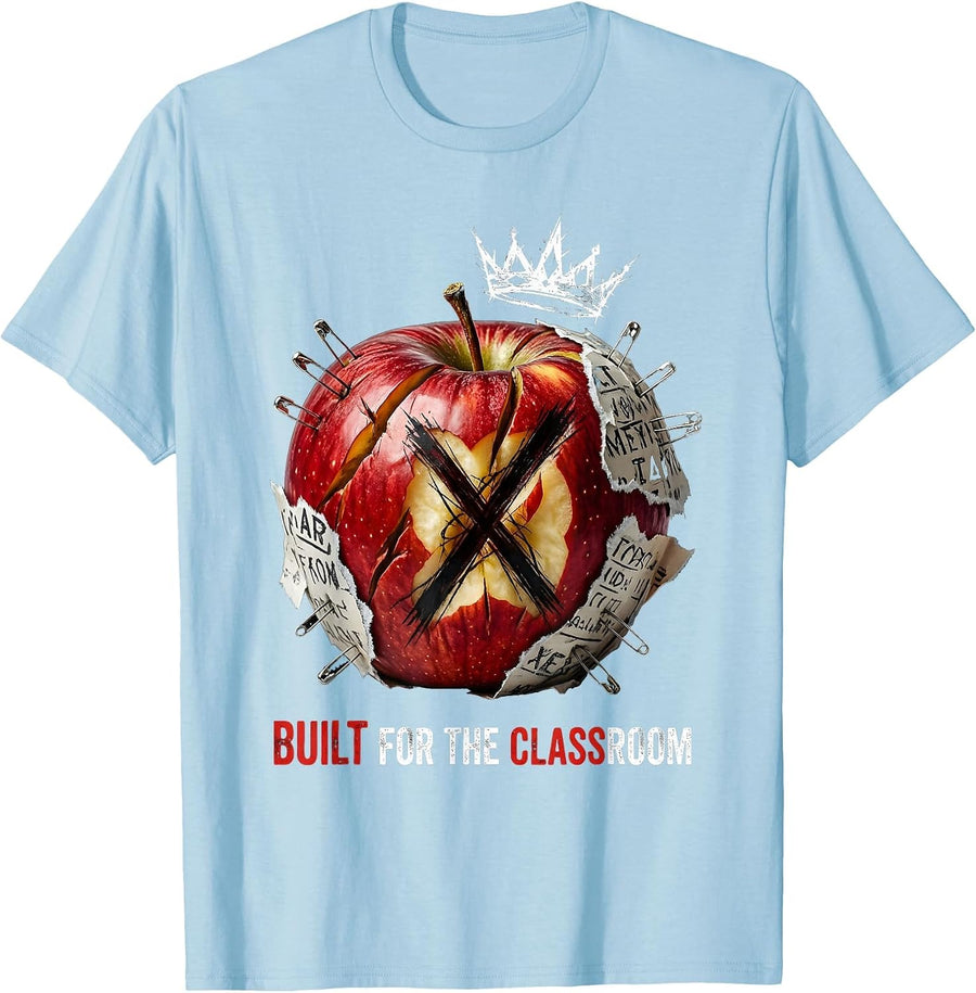 Built for the Classroom Second Grade Teacher T-Shirt - Baby Blue