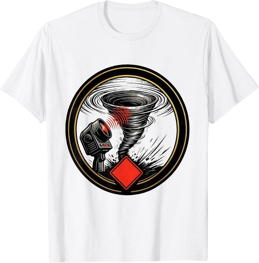 Men's Sealed Radar Tornado Chaser Meteorology Humor T-Shirt - White
