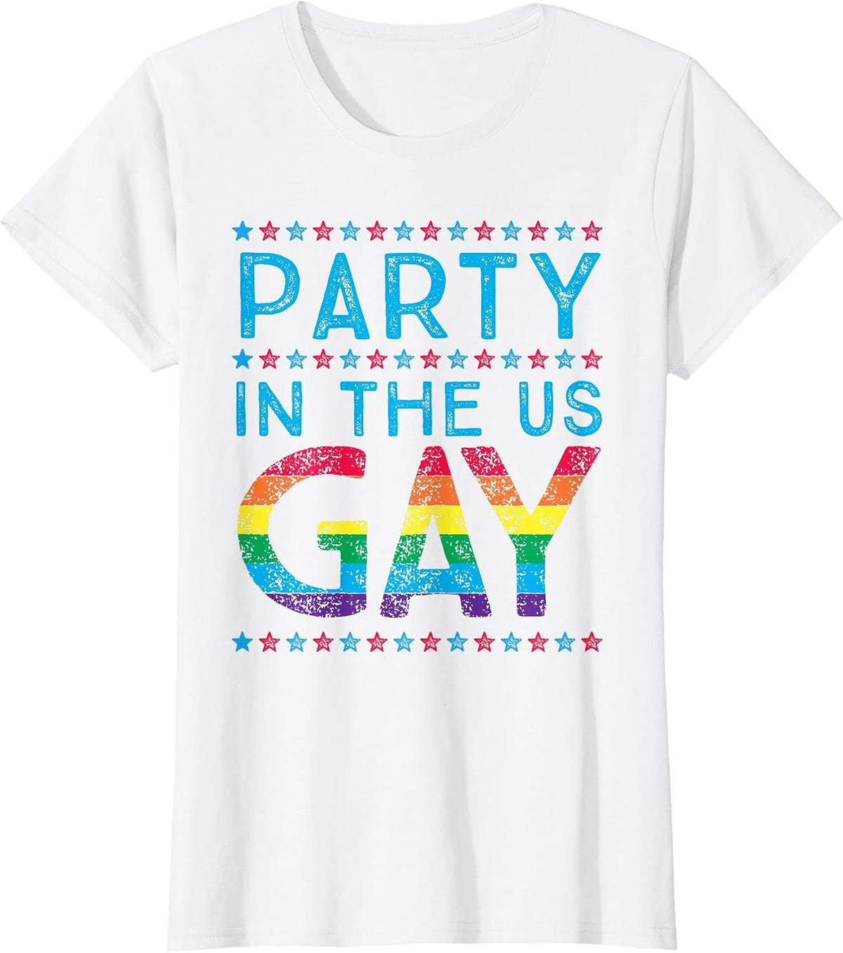 Fourth of July | Party in The US Gay T-Shirt - White