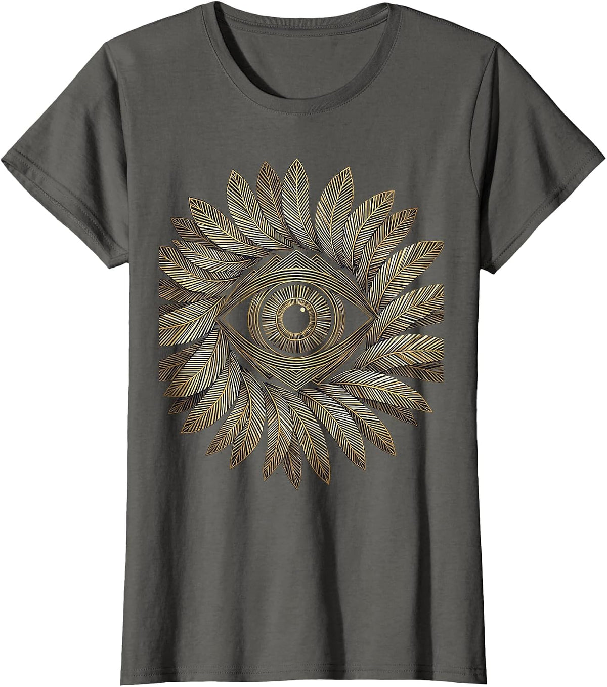 Women's Eye of the Storm Calm Center Graphic Tee T-Shirt - Asphalt Grey