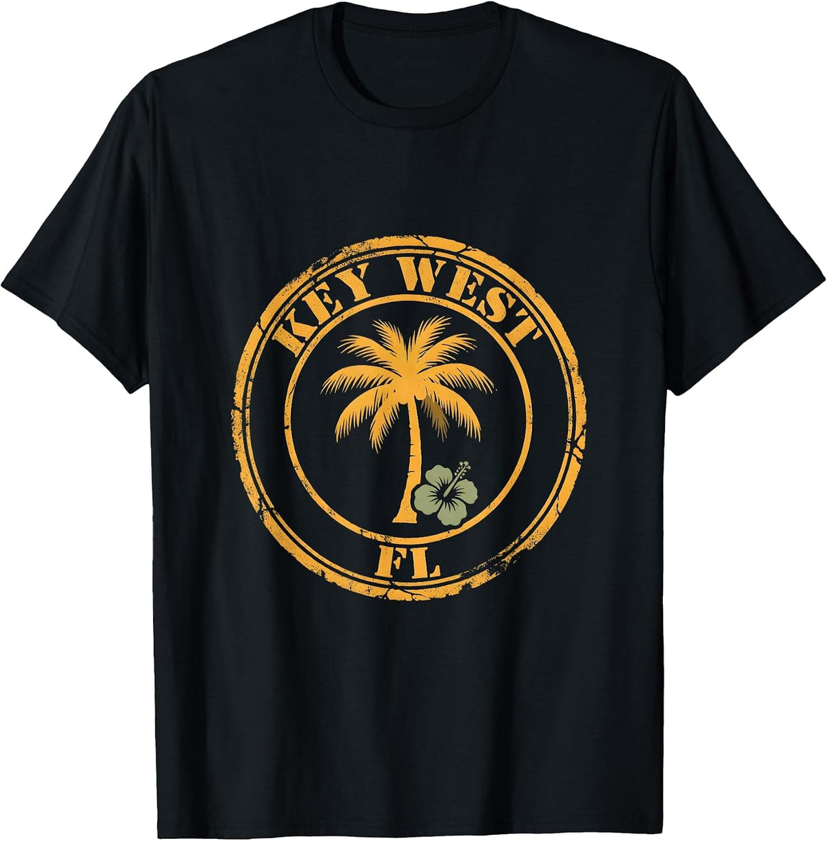 Men's KEY WEST FL Boho Tropical Souvenir Shirt Florida Vacation T-Shirt - Black