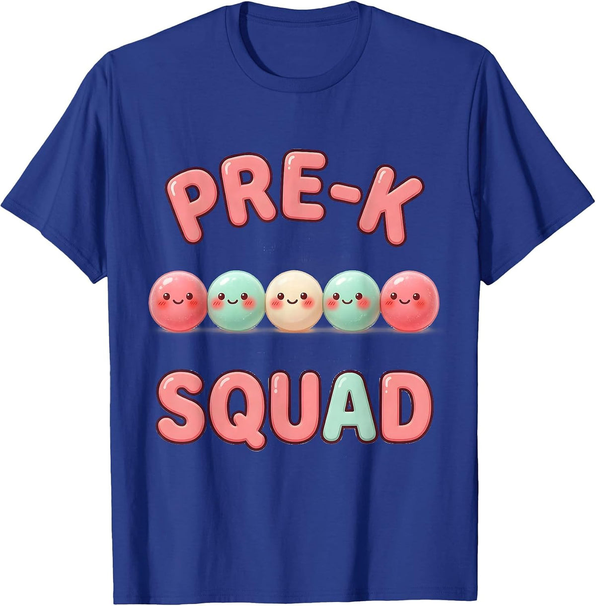 Pre-K Squad Cute Kawaii Preschool Teacher Back To School T-Shirt - Royal Blue