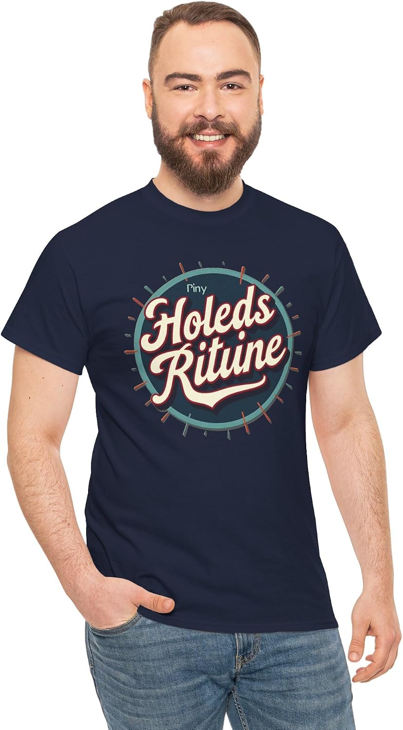 GANDAR® Vintage Retro Graphic Shirt Classic Old School Style Tee, Cool Nostalgia Design Casual Unisex T-Shirt - Navy