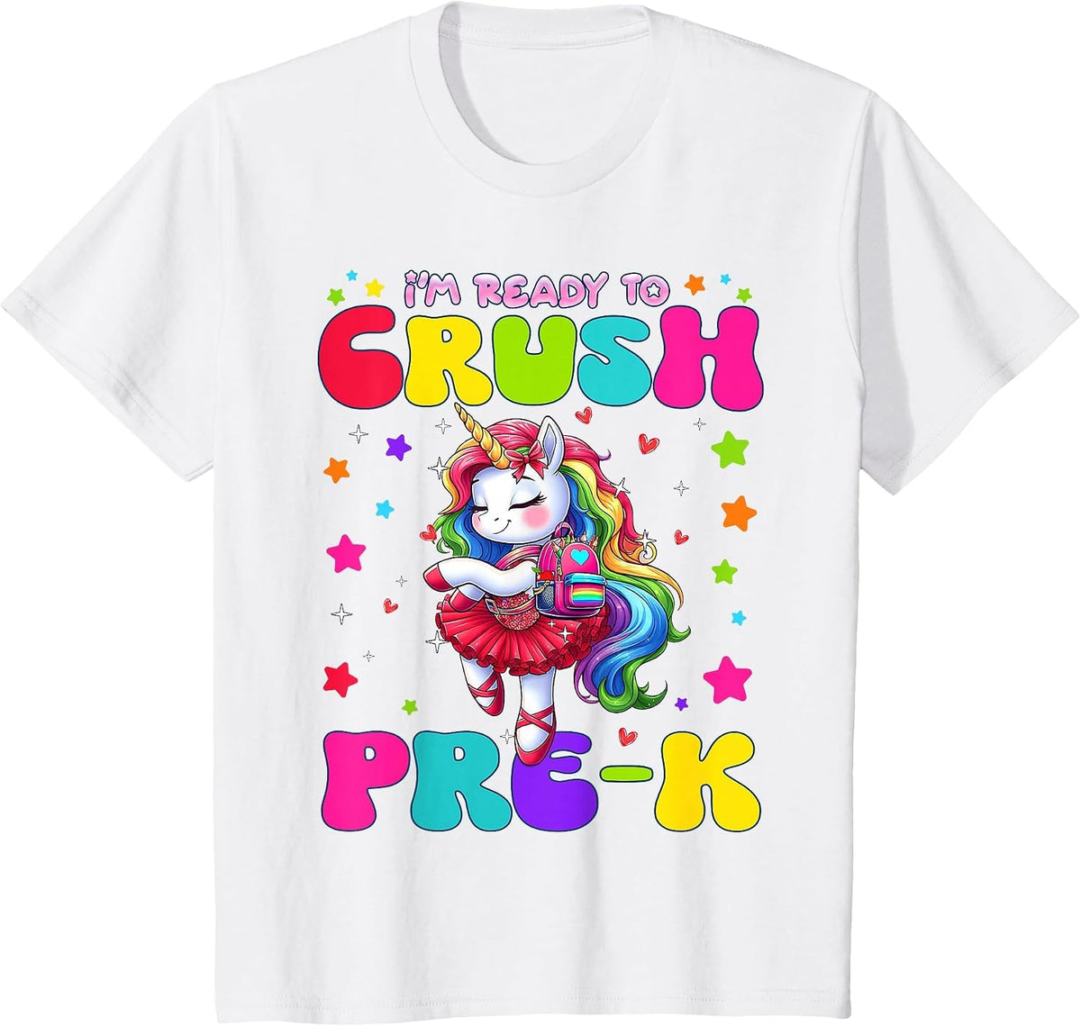 I’m Ready to Crush Pre-K Girls Ready to Crush Preschool T-Shirt - White