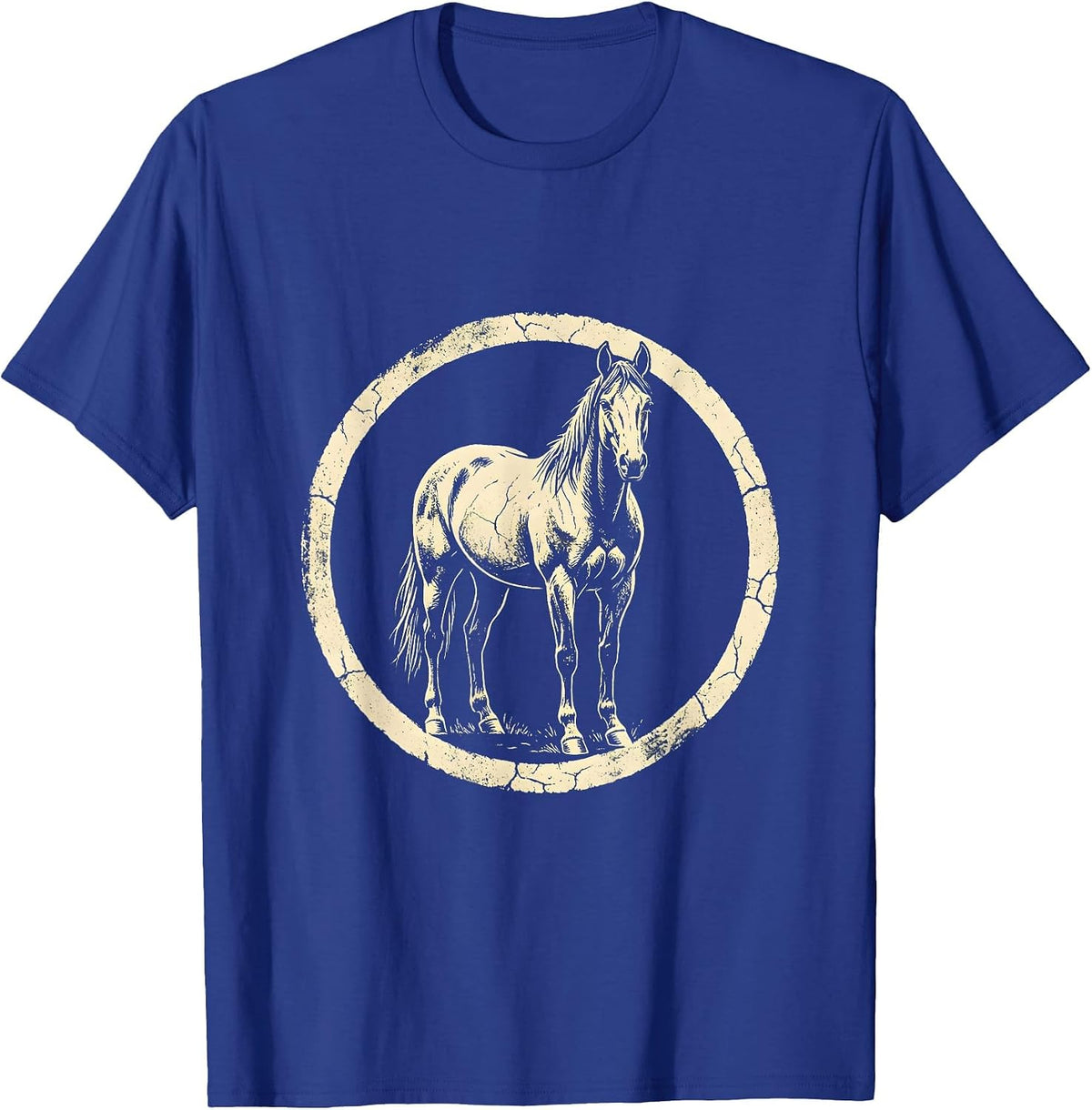 Horse Silhouette Boho Western Cowgirl Rodeo Pride T-Shirt - Royal Blue