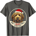 Have a Goldendoodle Christmas Warm Holiday Dog Portrait T-Shirt - Asphalt Grey