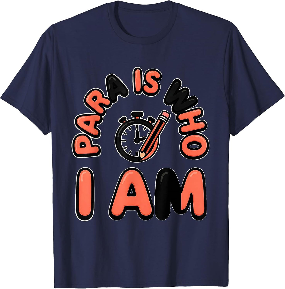Para Is Who I Am Funny Paraprofessional Paraeducator T-Shirt - Navy Blue
