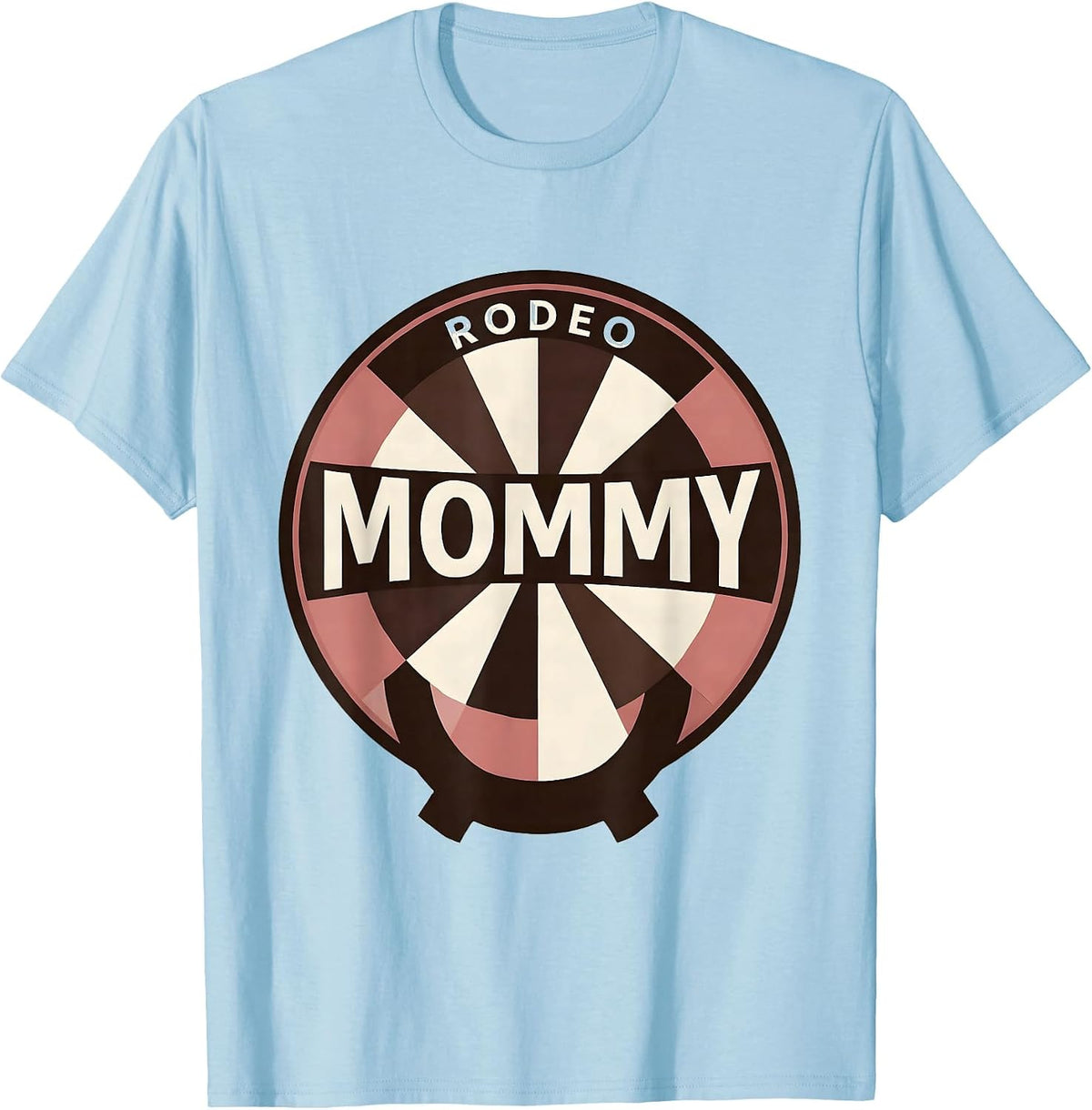 Men's Rodeo Mommy Quilt Block Patchwork Cowgirl Birthday Party T-Shirt - Baby Blue