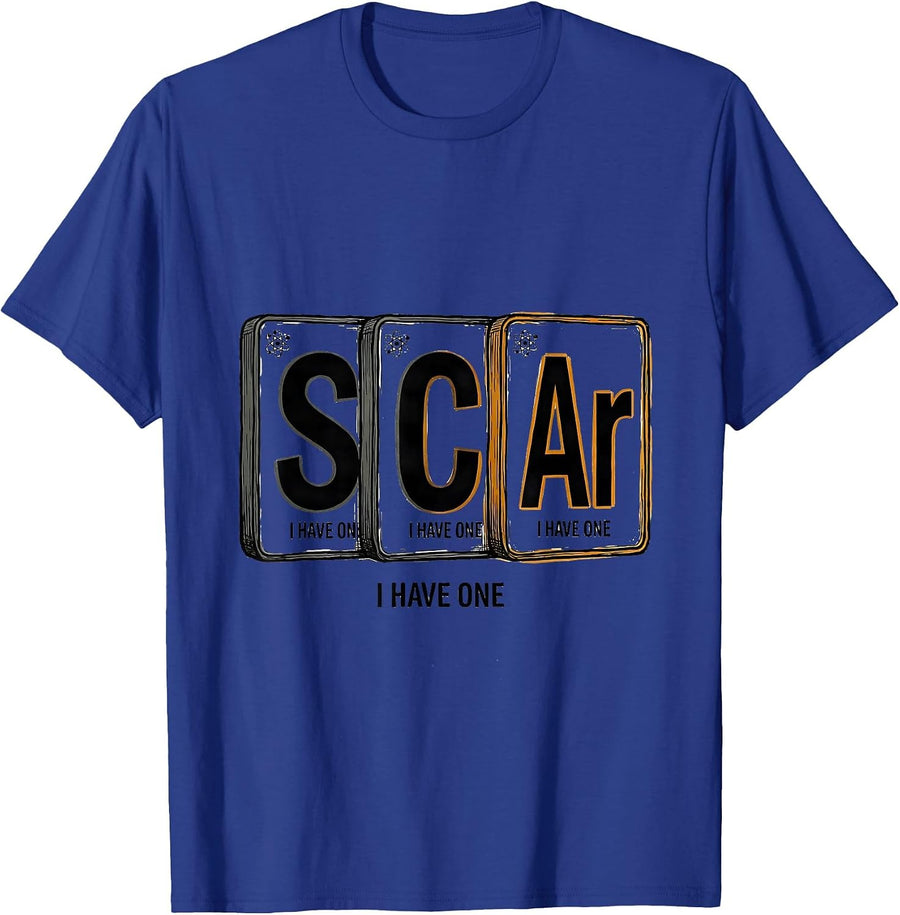 SCAr Funny Chemistry Periodic Table Element Science Geek T-Shirt - Royal Blue
