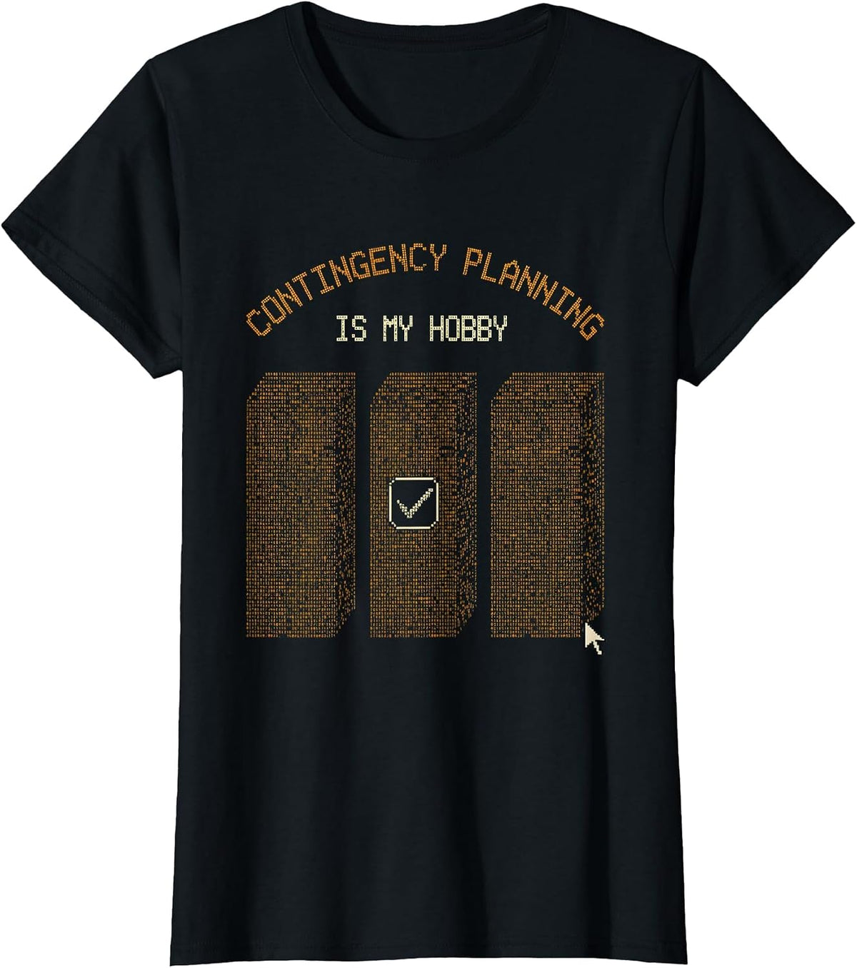 Women's Contingency Planning Is My Hobby Funny English Teacher Owl T-Shirt - Black