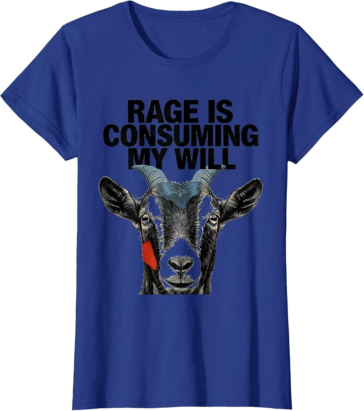Women's Rage Is Consuming My Will Funny Cat Meme Humor T-Shirt - Royal Blue
