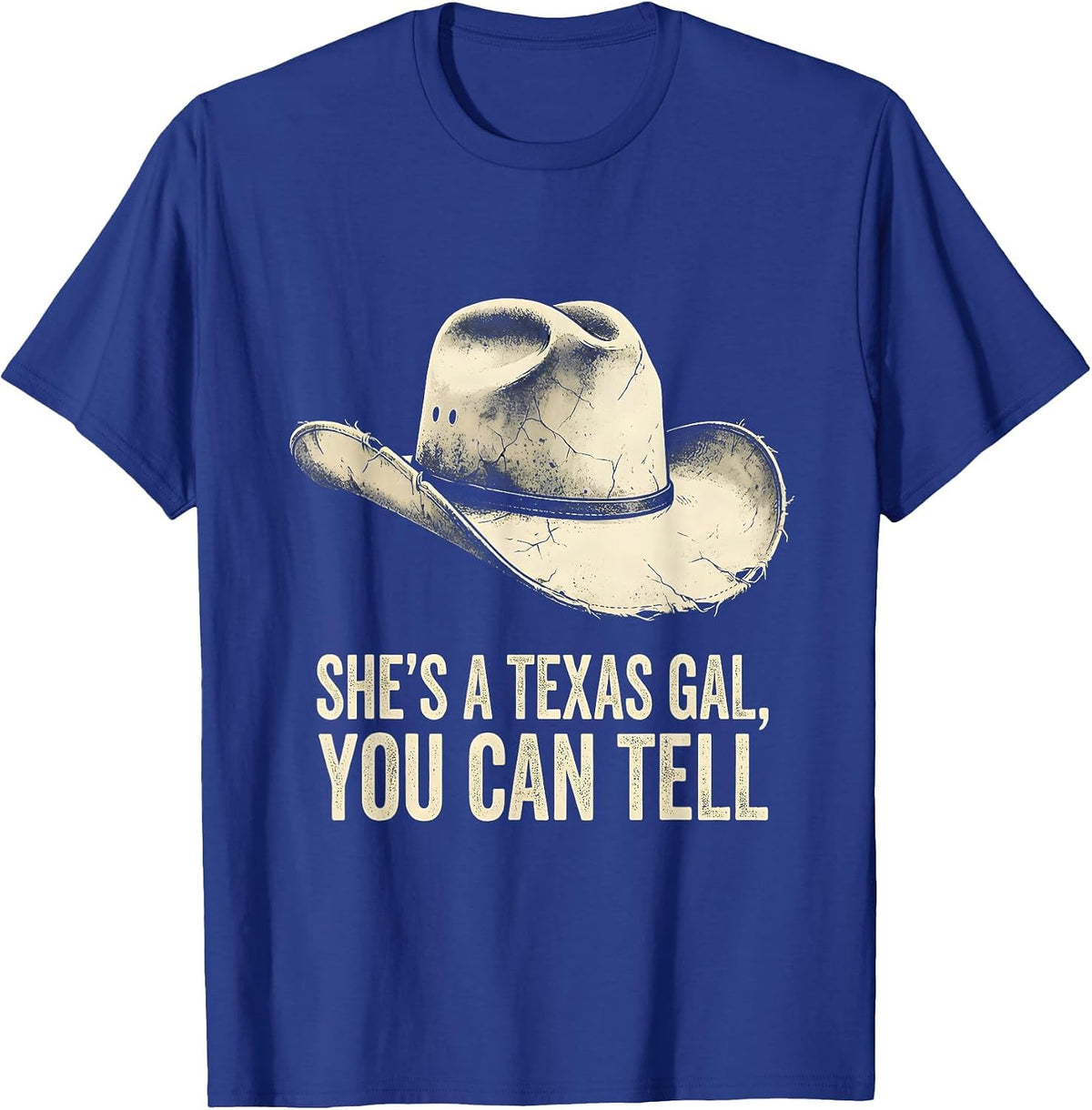 Men's She's A Texas Gal, You Can Tell Boho Western Cowgirl Pride T-Shirt - Royal Blue
