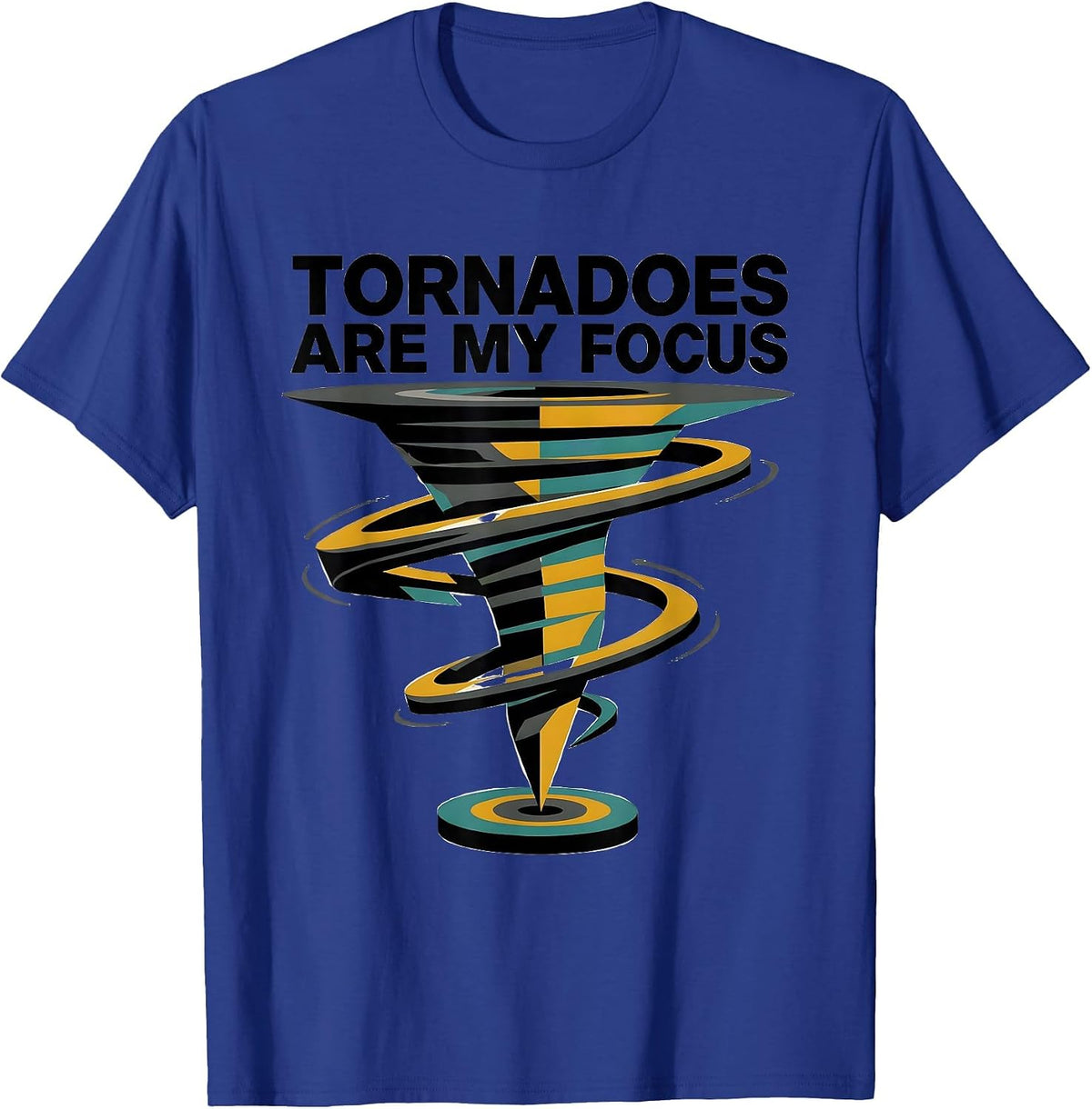 Men's Tornadoes Are My Focus Midcentury Modern Meteorology T-Shirt - Royal Blue