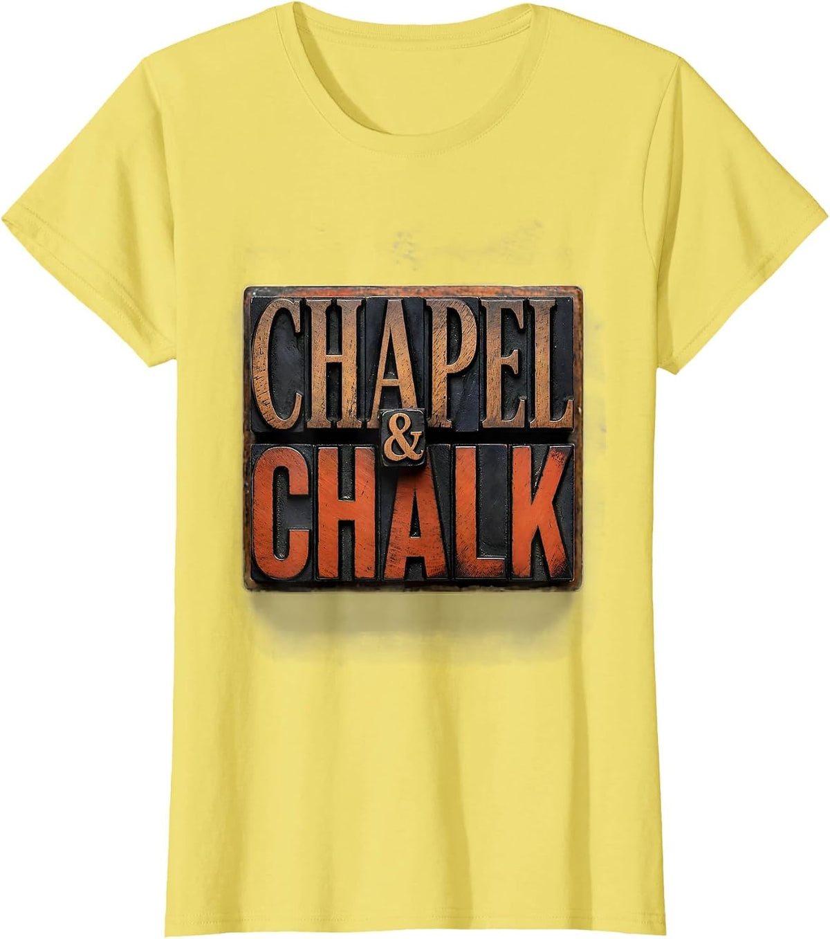 Chapel & Chalk Christian Gym Faith Fitness Motivation T-Shirt - Lemon Yellow