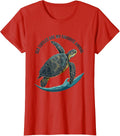 Women's Sea Turtles Are My Favorite Animal Midcentury Modern Ocean T-Shirt - Red