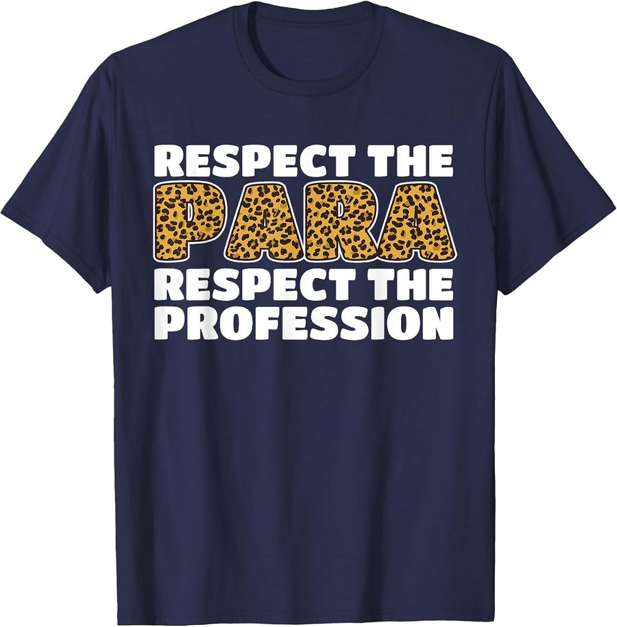 Respect The para Respect The Profession T-Shirt - Navy Blue
