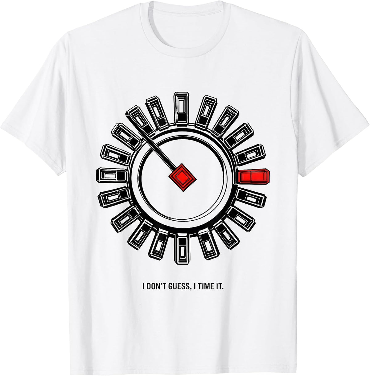 Men's I Don't Guess, I Time It Funny Mechanic Gift Auto Technician T-Shirt - White