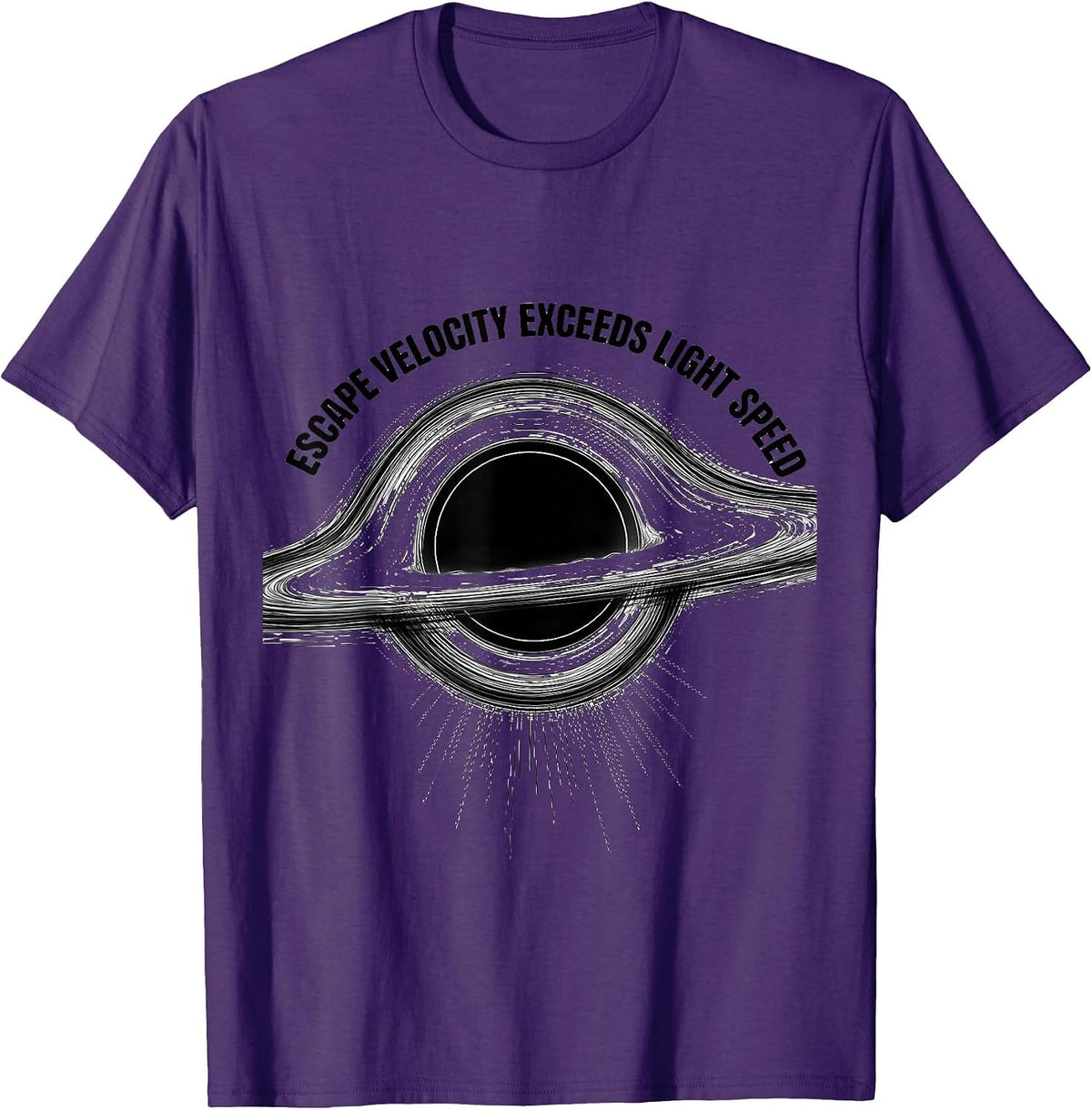Men's Escape Velocity Exceeds Light Speed Astrophysics Science T-Shirt - Purple