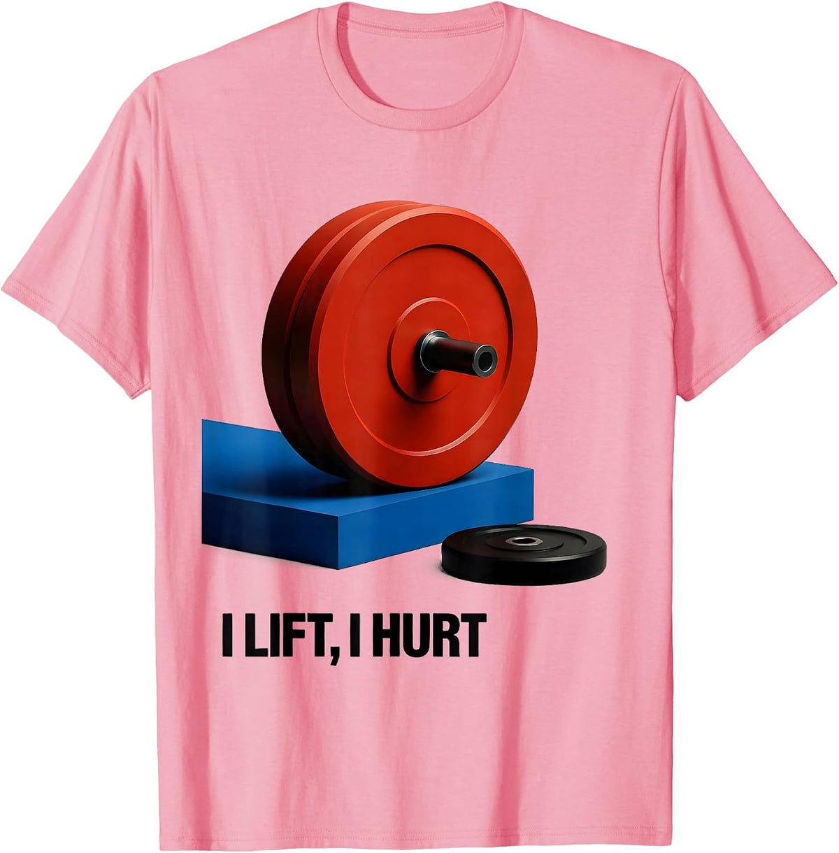 Men's I Lift I Hurt Funny Gym Workout Weightlifting Humor T-Shirt - Pink