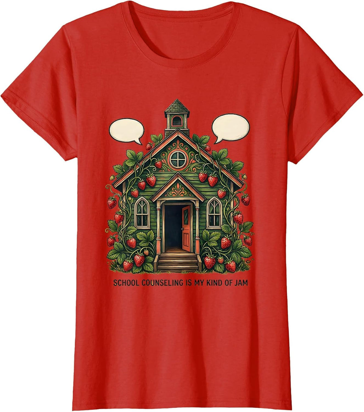 School Counseling Is My Kind Of Jam Funny Folk Art T-Shirt - Red