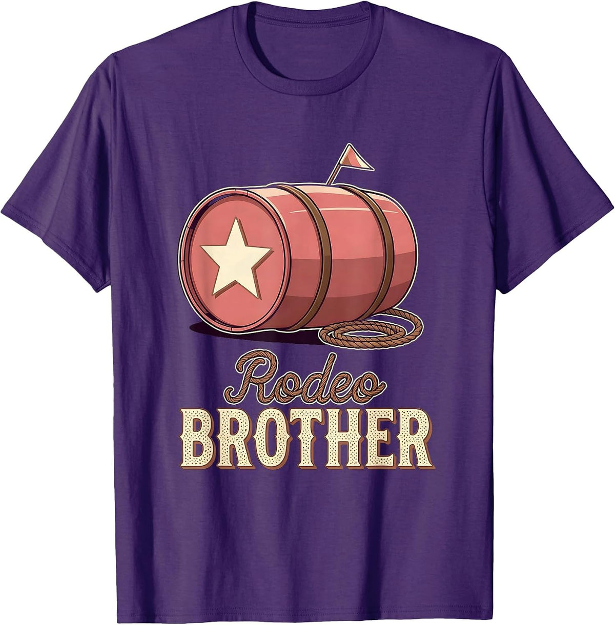 Rodeo Brother Whimsical Family Matching Cowgirl Birthday T-Shirt - Purple
