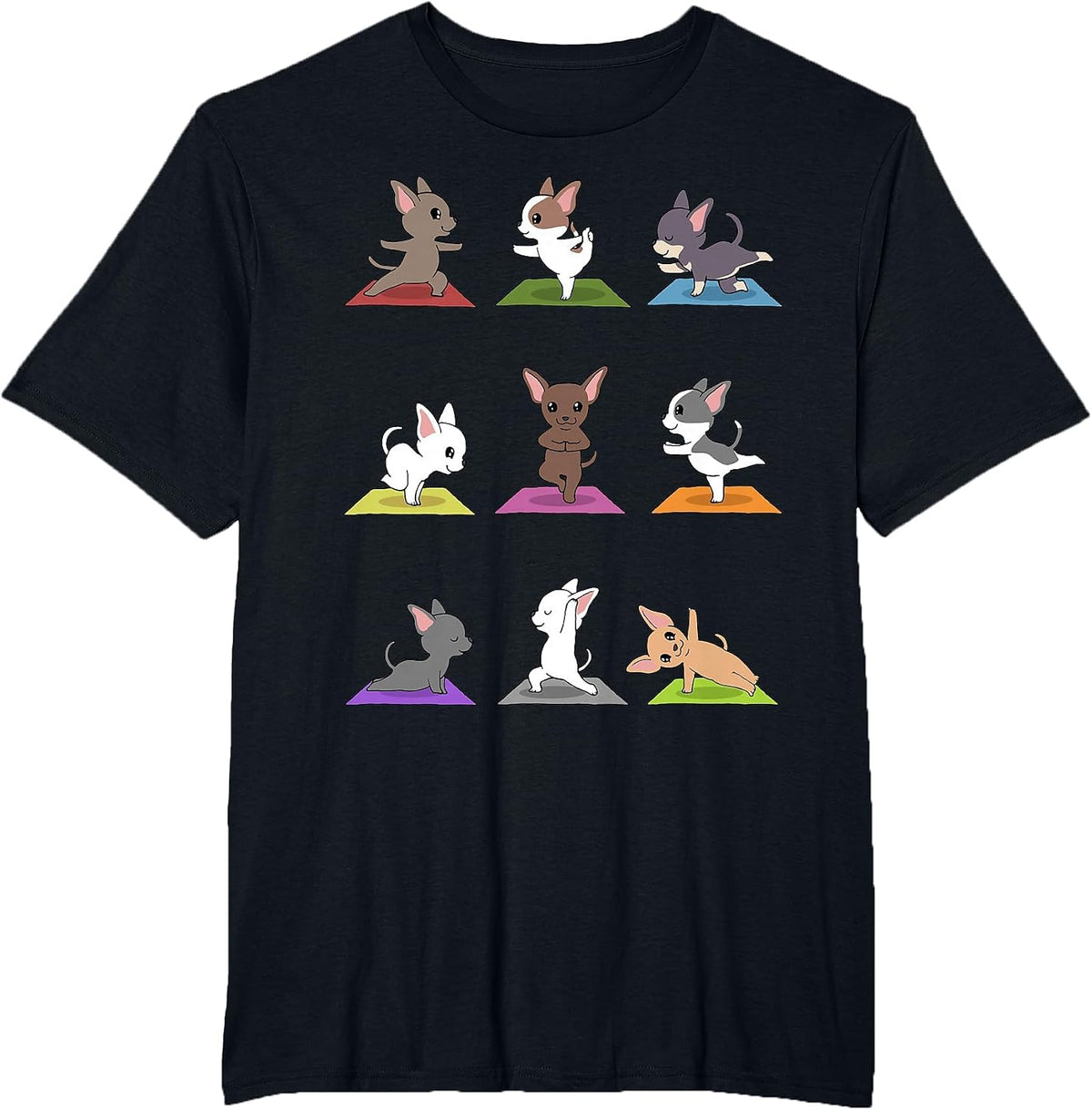 Chihuahua Yoga for a Yoga Workout Fan T-Shirt - Black