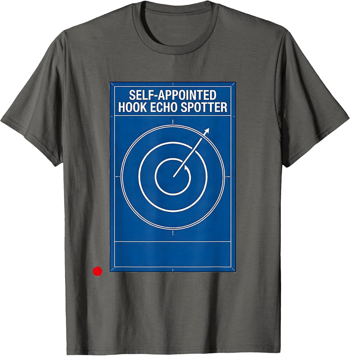 Self-Appointed Hook Echo Spotter Technical Blueprint Storm T-Shirt - Asphalt Grey