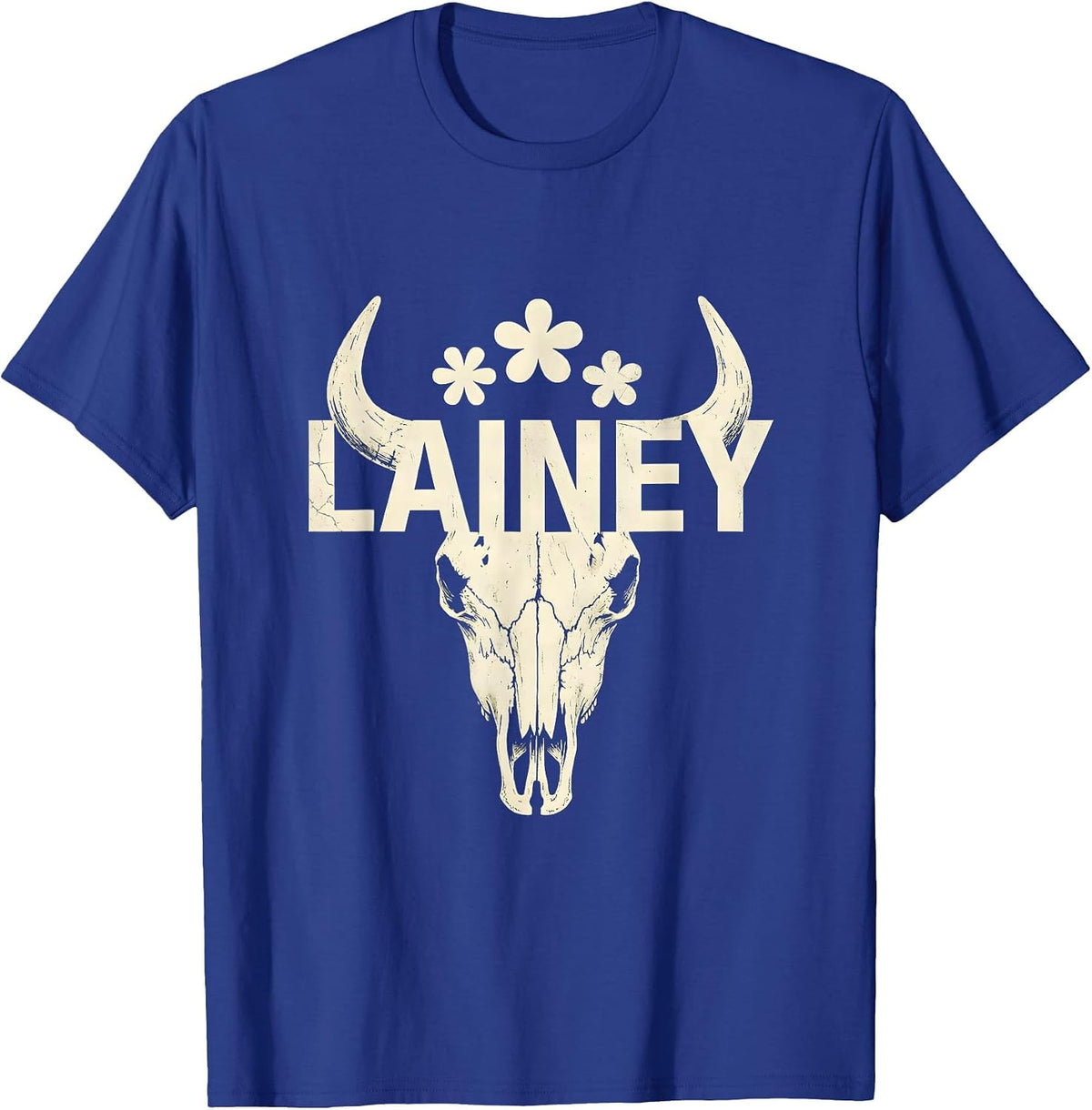 Men's Lainey Boho Western Cowgirl Gift for Girls First Name T-Shirt - Royal Blue