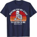Retro National Boss Day Waiting for My Staff Employer Men T-Shirt - Navy Blue