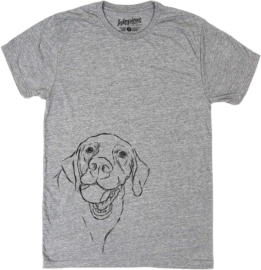Inkopious Bailey the Labrador Retriever Women's Triblend T-Shirt - Unisex Grey Crew Neck