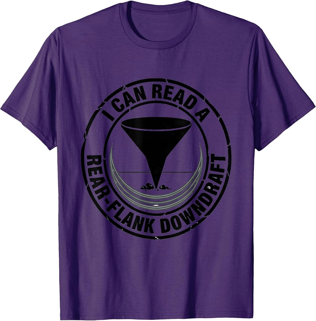 I Can Read A Rear-Flank Downdraft Funny Storm Chaser T-Shirt - Purple