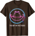 Men's This Ain't My First Rodeo Cowgirl Design T-Shirt - Brown