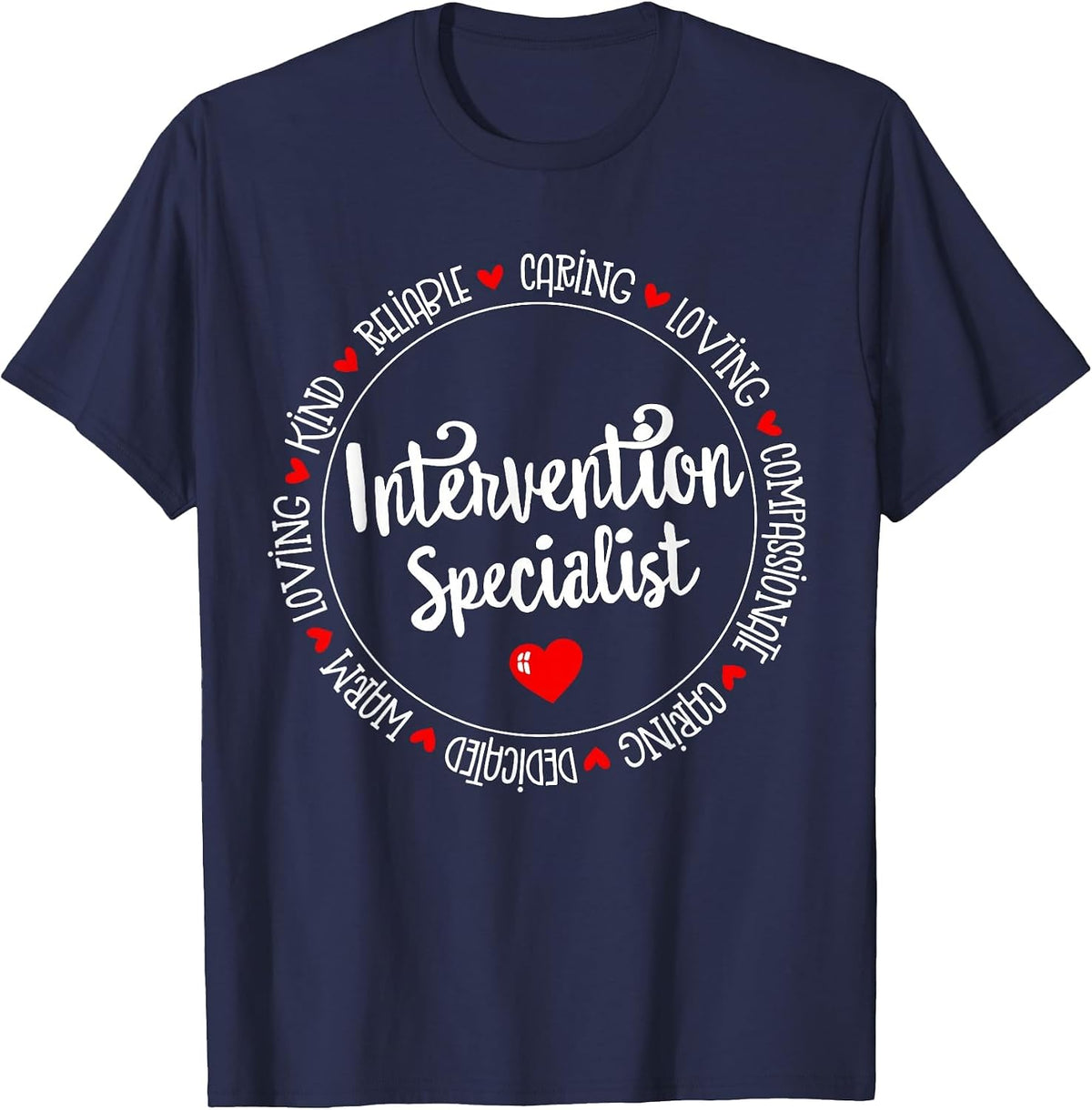 School Support Team Reading Teacher Intervention Specialist T-Shirt - Navy Blue