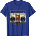Spin Before Sunrise Retro Old School Hip Hop Cassette T-Shirt - Royal Blue