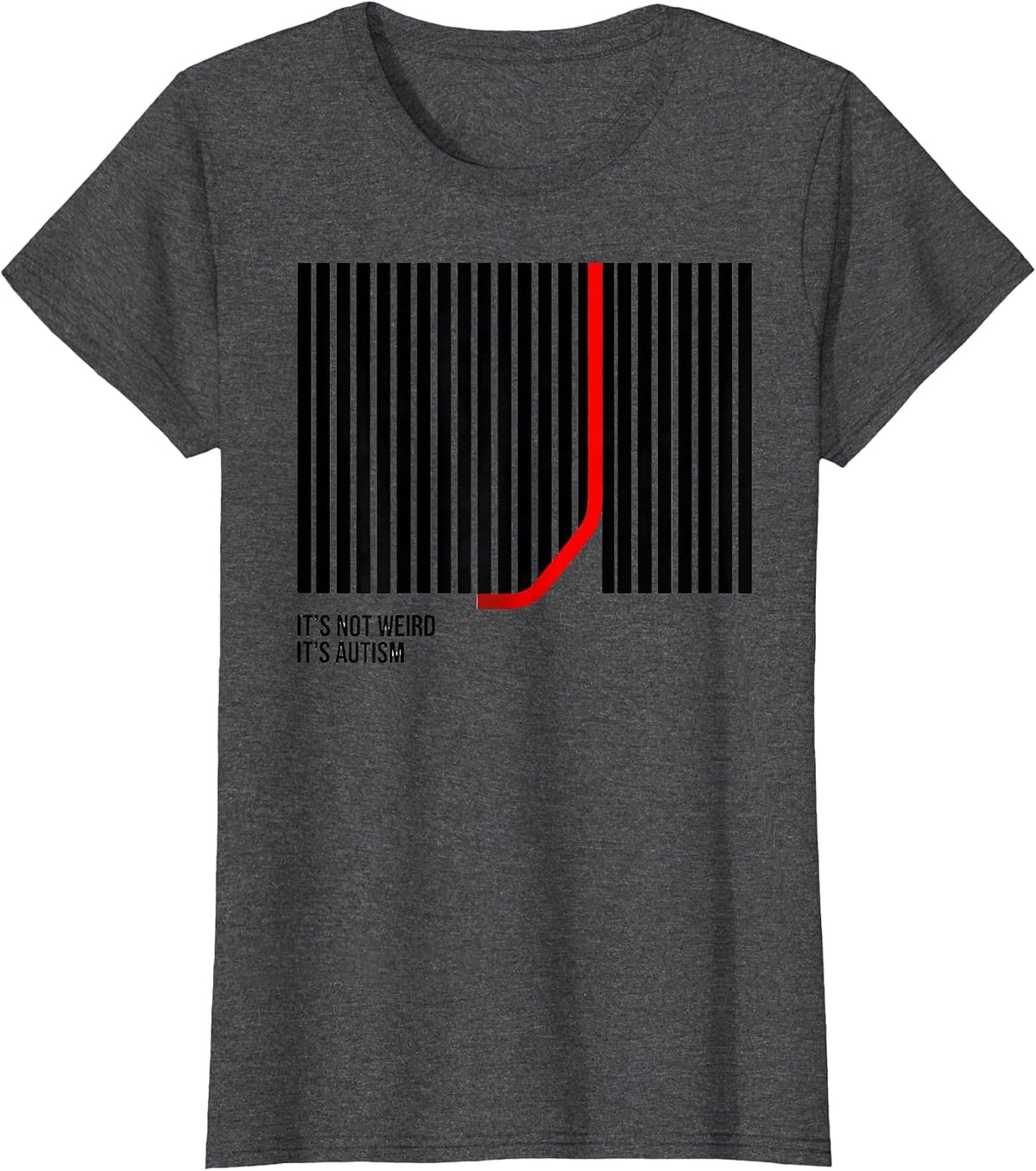Women's It's Not Weird It's Autism Funny Neurodiversity Awareness T-Shirt - Dark Heather Grey