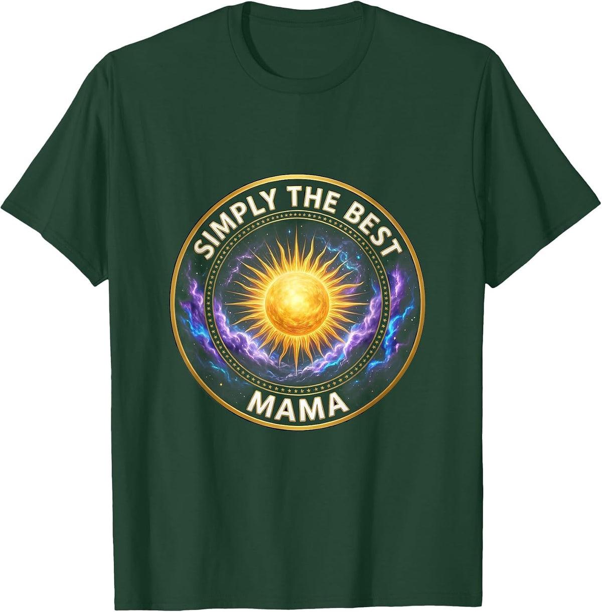 Simply The Best Mama Graphic Design T-Shirt - Dark Green