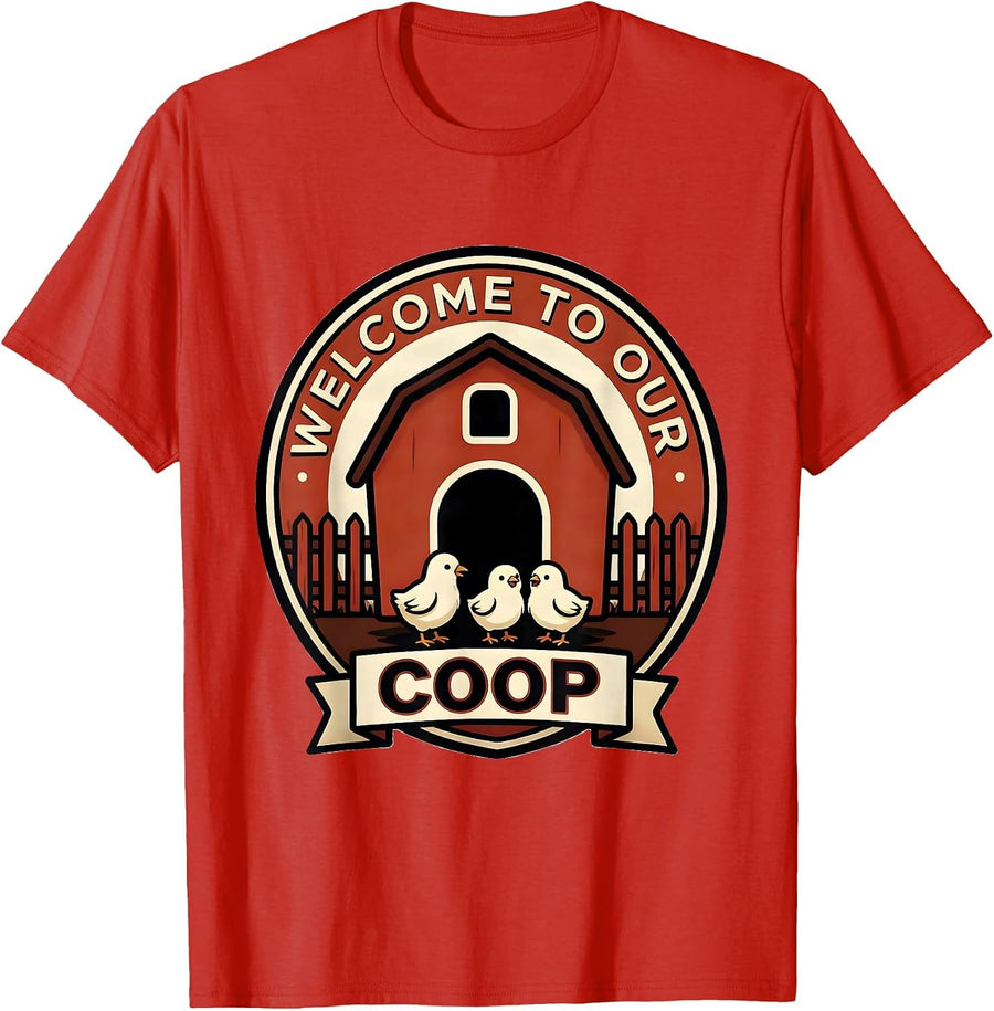 Men's Welcome To Our Coop Teacher Appreciation Preschool Classroom T-Shirt - Red