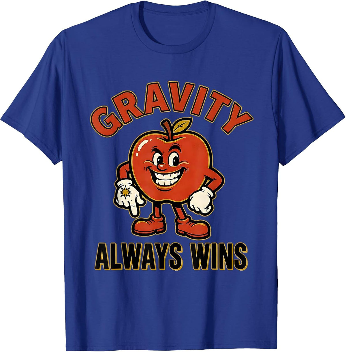 Men's Gravity Always Wins Science Design T-Shirt - Royal Blue