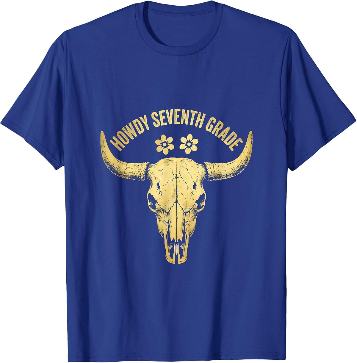 Men's Howdy Seventh Grade Boho Western Teacher Back To School T-Shirt - Royal Blue