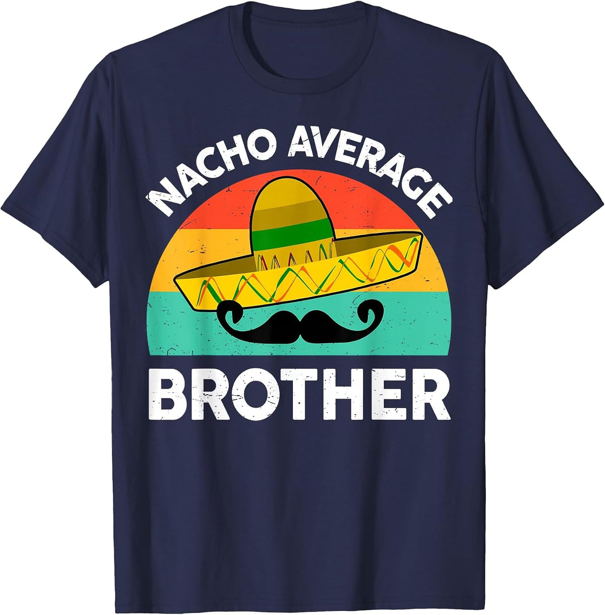 Funny Nacho Average Big Brother Shirt Mexican Fiesta Kid Boy T-Shirt - Navy Blue