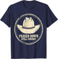 Passed Down Still Cowboy Boho Western Vintage T-Shirt - Navy Blue