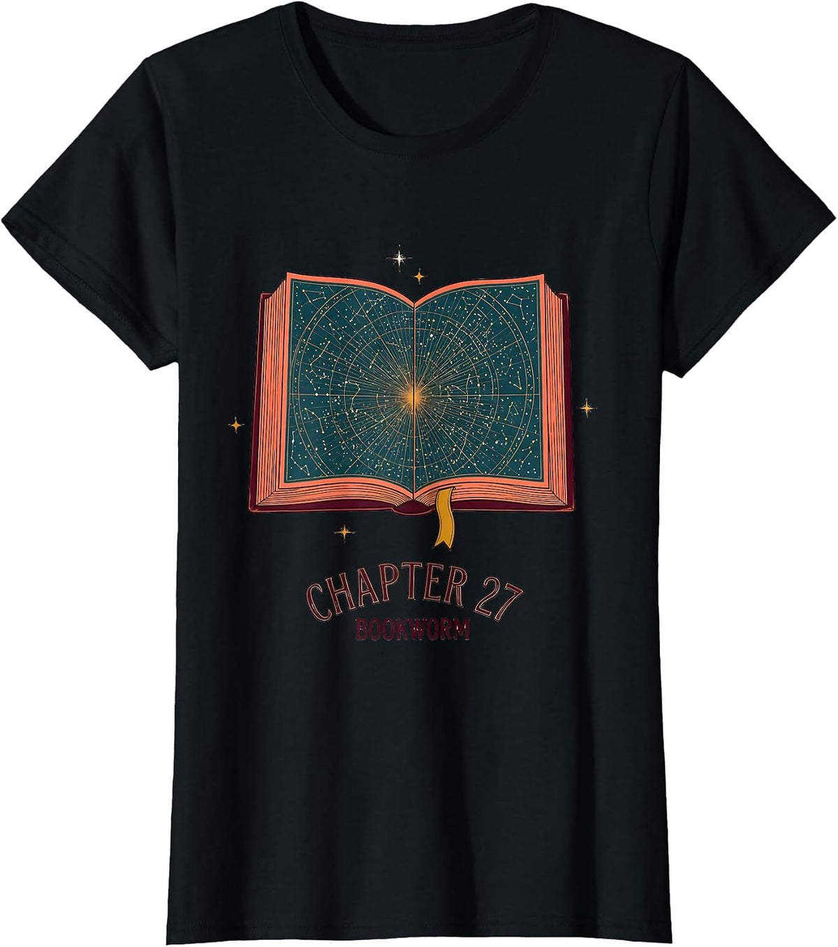 Chapter 27 Bookworm Birthday Book Lover Milestone T-Shirt - Black