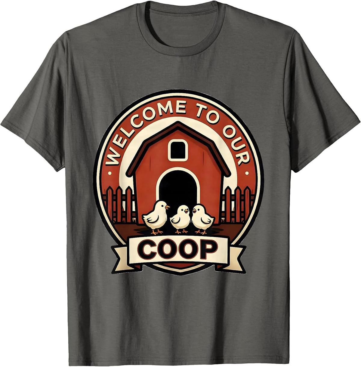 Men's Welcome To Our Coop Teacher Appreciation Preschool Classroom T-Shirt - Asphalt Grey