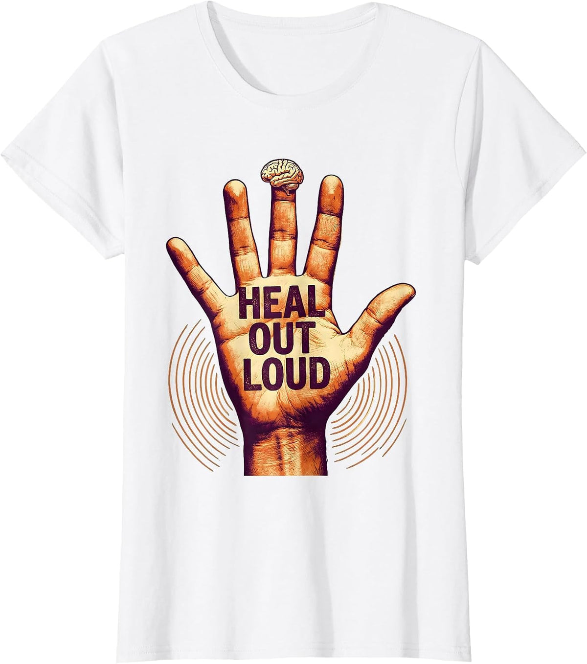 Women's Heal Out Loud Mental Health Matters Design T-Shirt - White