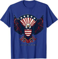 Stars Stripes Forever Patriotic USA Design T-Shirt - Royal Blue
