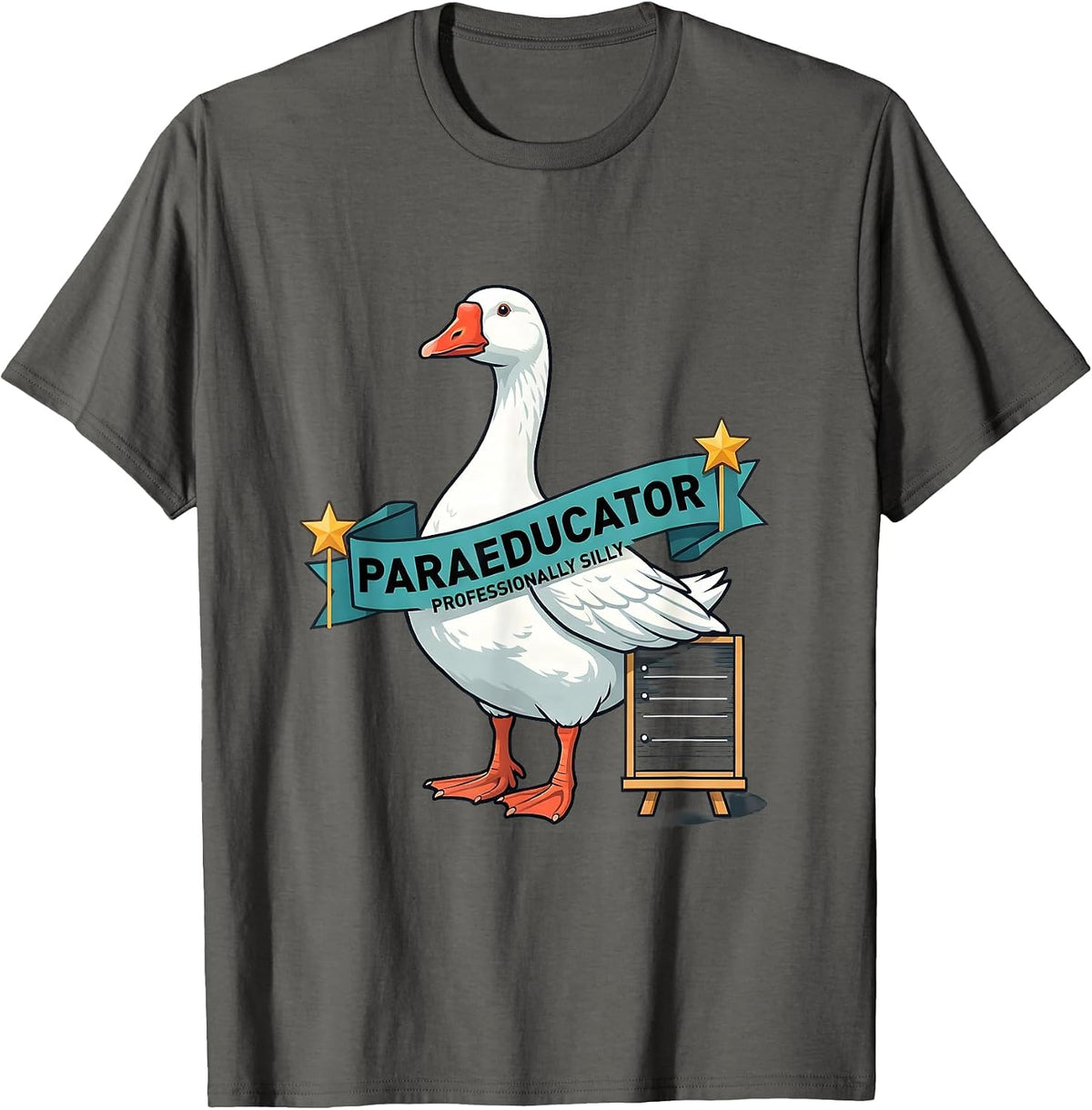 Men's Paraeducator Professionally Silly Funny SPED Teacher T-Shirt - Asphalt Grey